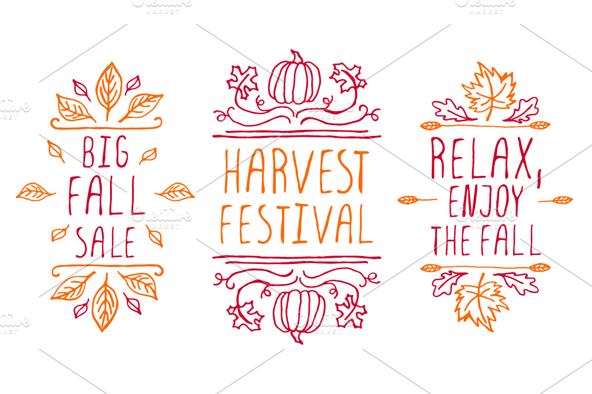 Fall season - handdrawn collection, an Illustration by AV Design (Photo 4 of 4)