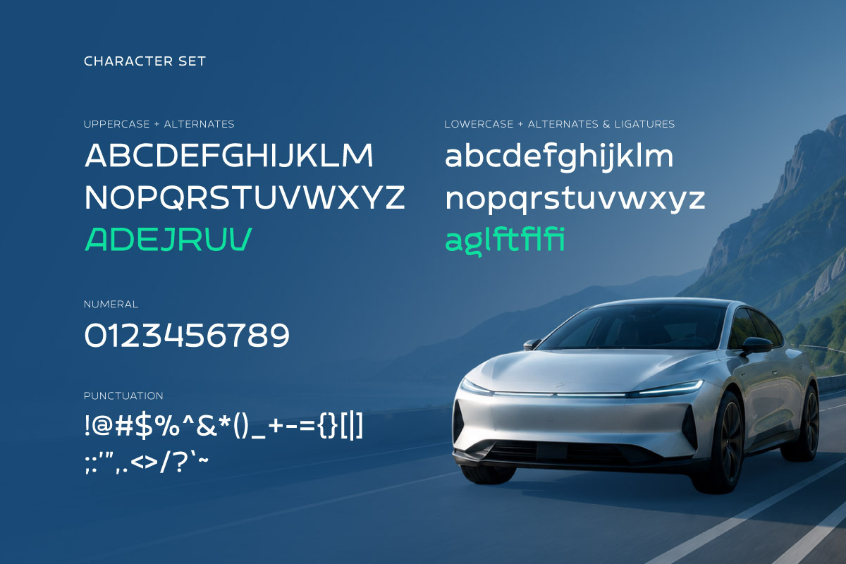 Elegtro Volt - Modern Sans for EV, a Sans Serif Font by twinstd (Photo 12 of 13)