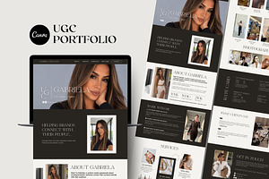 Luxury UGC Portfolio Template Canva, a Landing Page Template by Business Chic