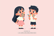 Kids Holding Lollipop, a Person Illustration by Partikusi Design (Thumbnail 2 of 3)