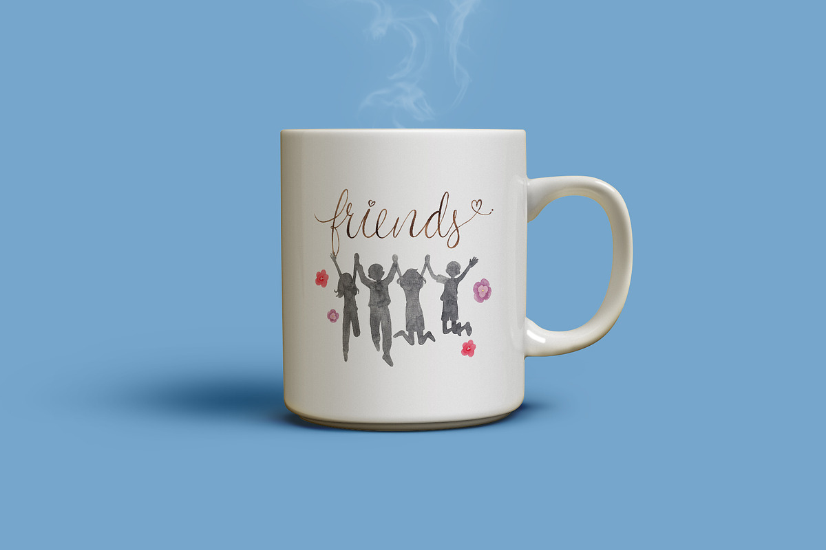Forever Friends – Watercolor Kids, a Person Illustration by CreativeValuation (Photo 6 of 12)