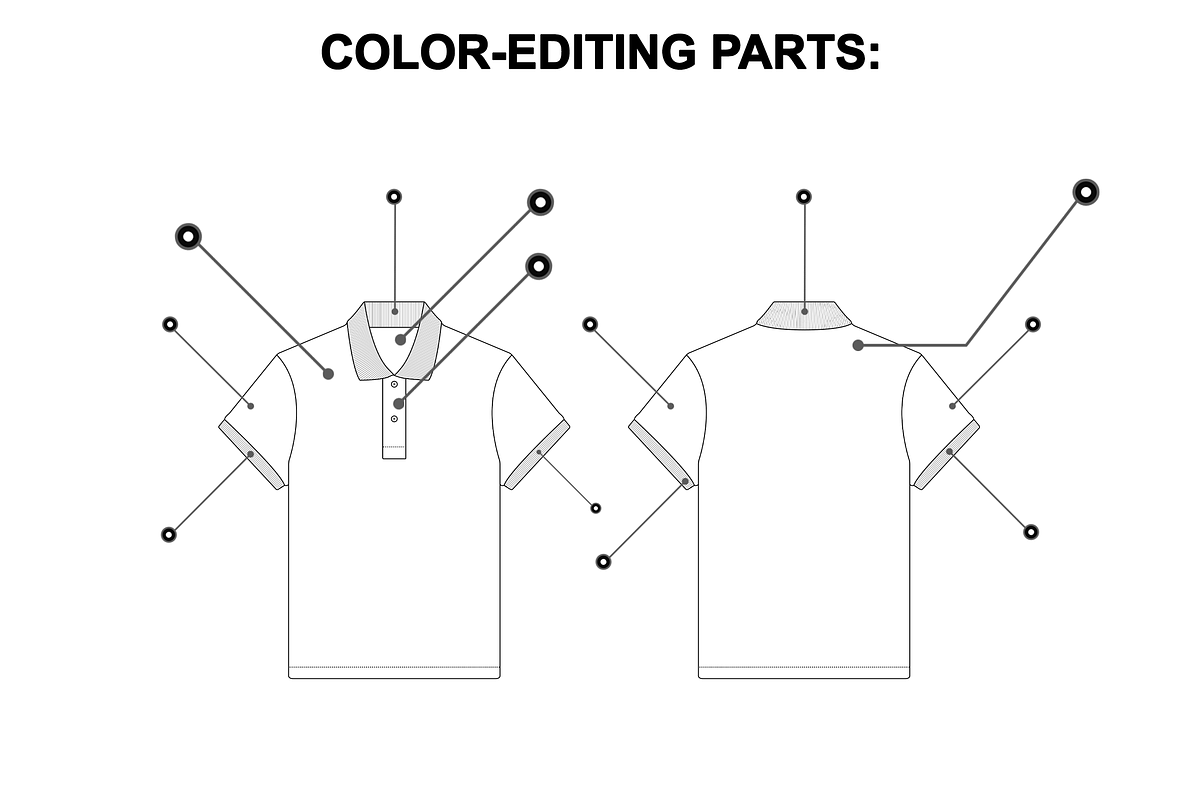 Polo Tshirt Vector Flat Mockup, a Shirt Mockup by Infinity Mockups (Photo 4 of 9)