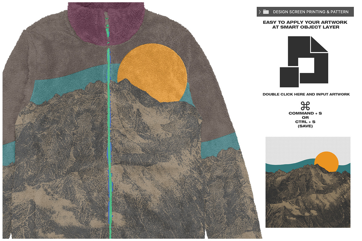 Boa Fleece Jacket Basic - Mockup, a Hoody Mockup by DaldSgh (Photo 8 of 11)
