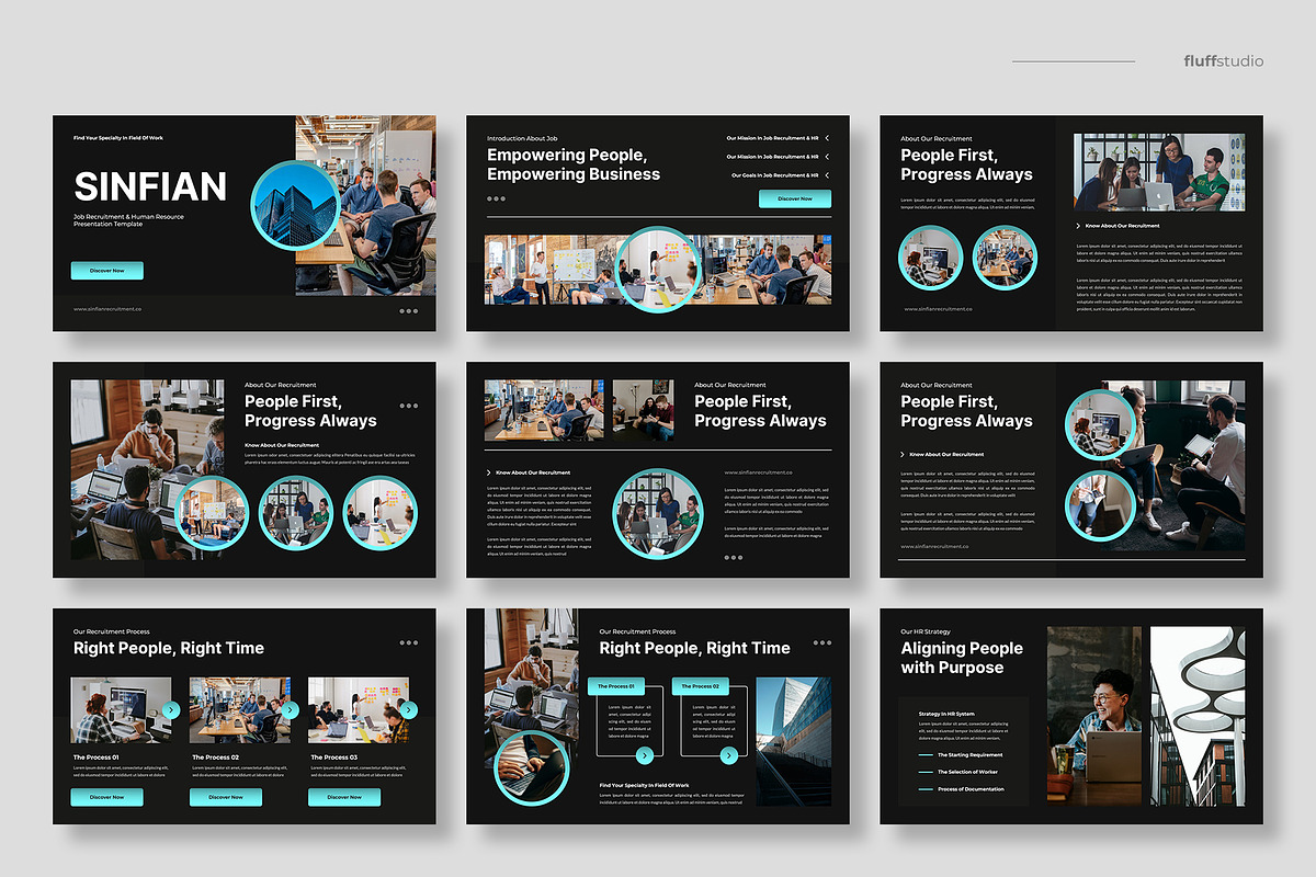 Recruitment & HR Powerpoint Template, a Presentation Template by fluffstudio (Photo 2 of 4)