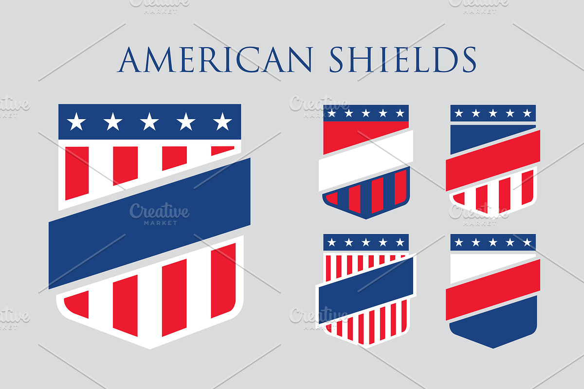 American shield set, an Icon by Do2design