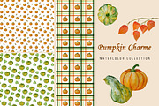 Pumpkin Charm. Seamless Patterns, an Illustration by YuliTeh_art (Thumbnail 1 of 5)