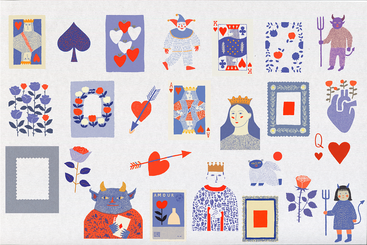Vintage Valentine Collage Pack, an Object Illustration by Aleks.Flaks (Photo 9 of 18)