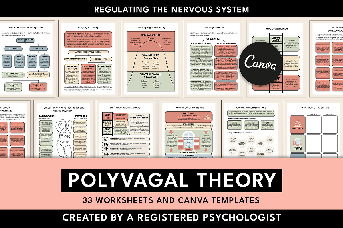 Polyvagal Theory Therapy Tool Canva, a Design Template by Miri Campbell (Photo 1 of 10)