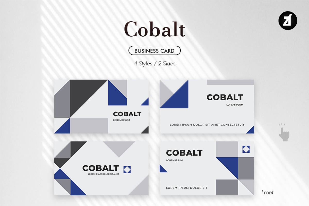 Cobalt - Business card template, a Business Card Template by Chanut is industries (Photo 2 of 3)