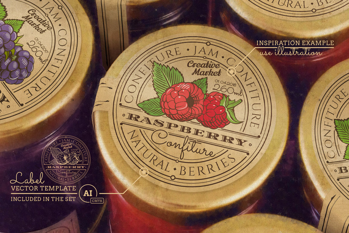 Vintage Fruits and Vegetables, an Object Graphic by ConceptCafe (Photo 3 of 7)