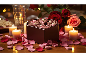 romantic chocolate heart box ai, a Beauty & Fashion Photo by pikepicture