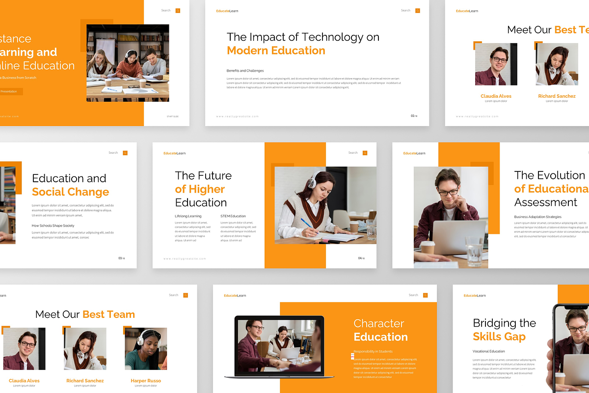 Education PowerPoint Template, a Presentation Template by GraphauseProject (Photo 3 of 6)