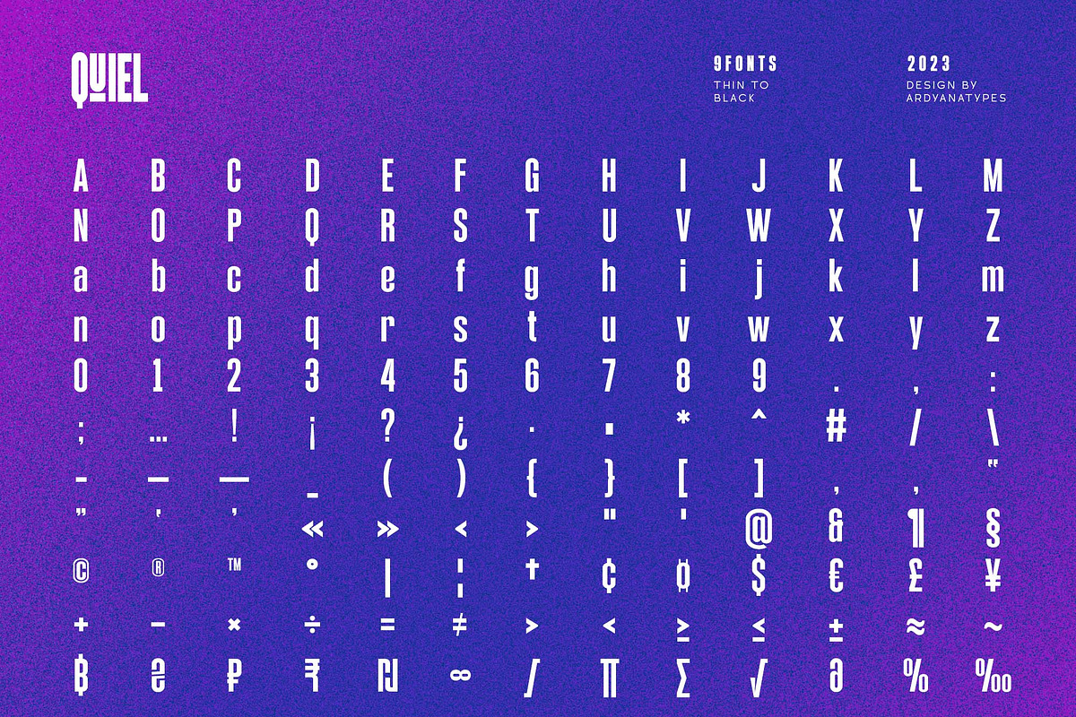 Quiel - Super Condensed Font, a Sans Serif Font by Ardyanatypes (Photo 10 of 12)