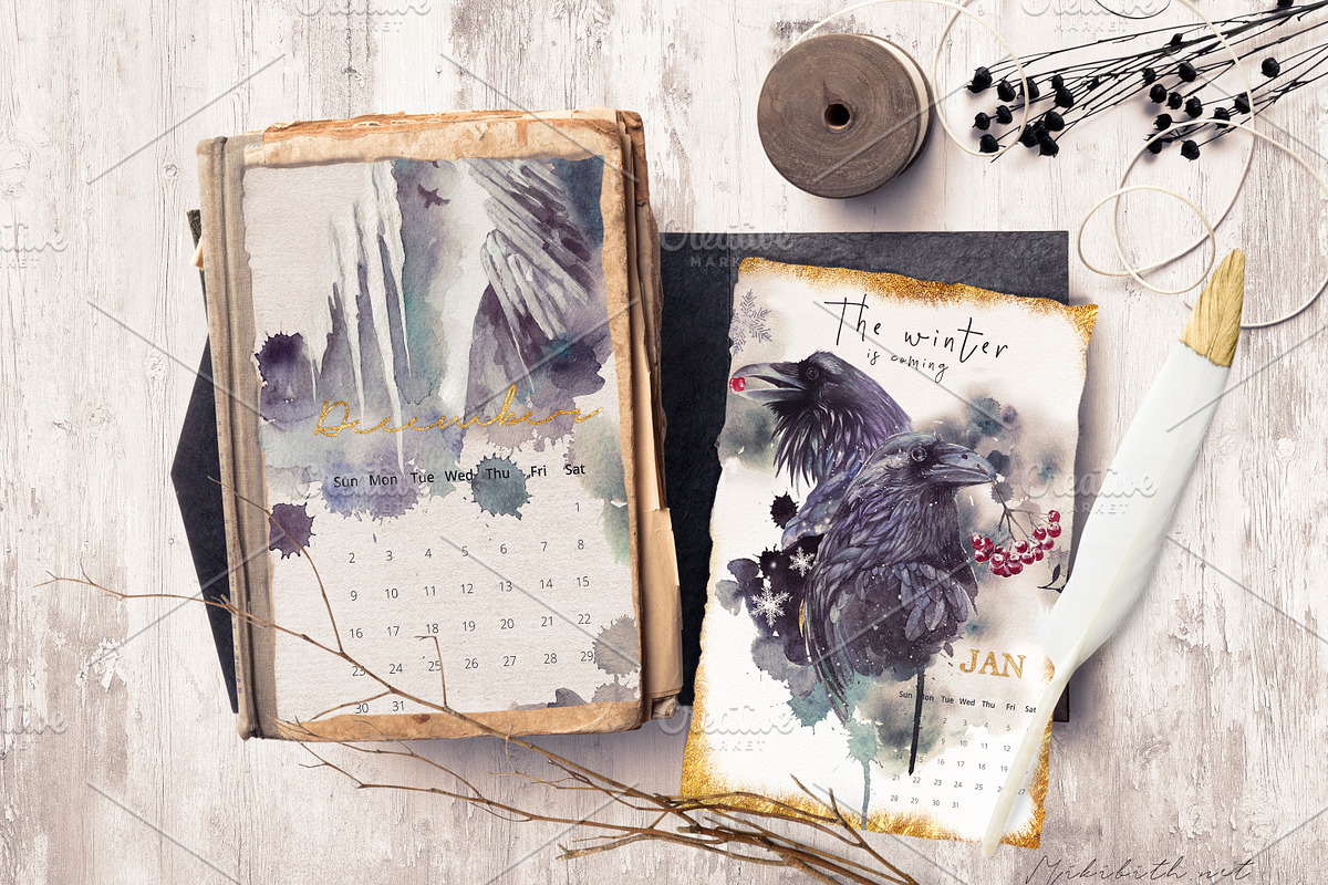 Winter fall bundle. all in 1, an Animal Illustration by Alisa Mikibith Art (Photo 10 of 30)