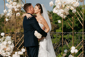 wedding ceremony of newlyweds on the restaurant, a Person Photo by Weddings, People, Travel