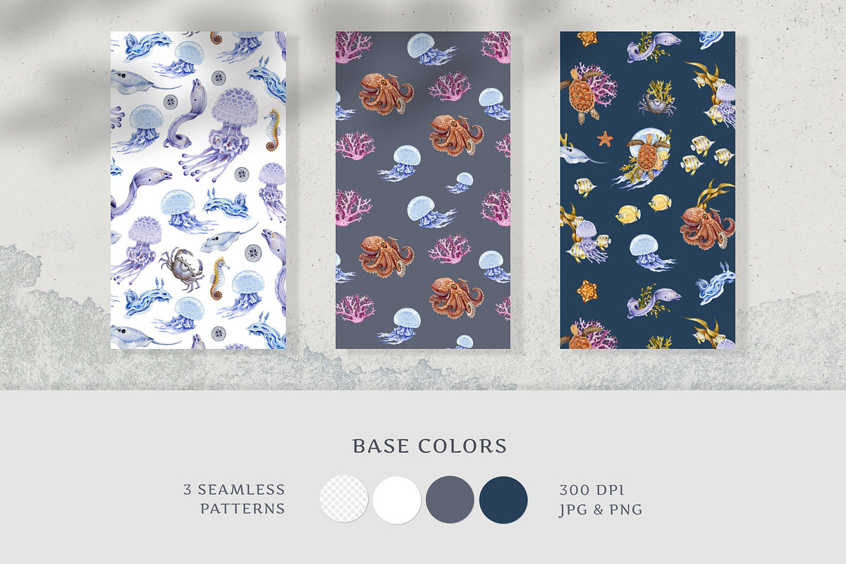 Sea Life Watercolor Clipart Set, an Animal Illustration by AnitaPol (Photo 15 of 16)
