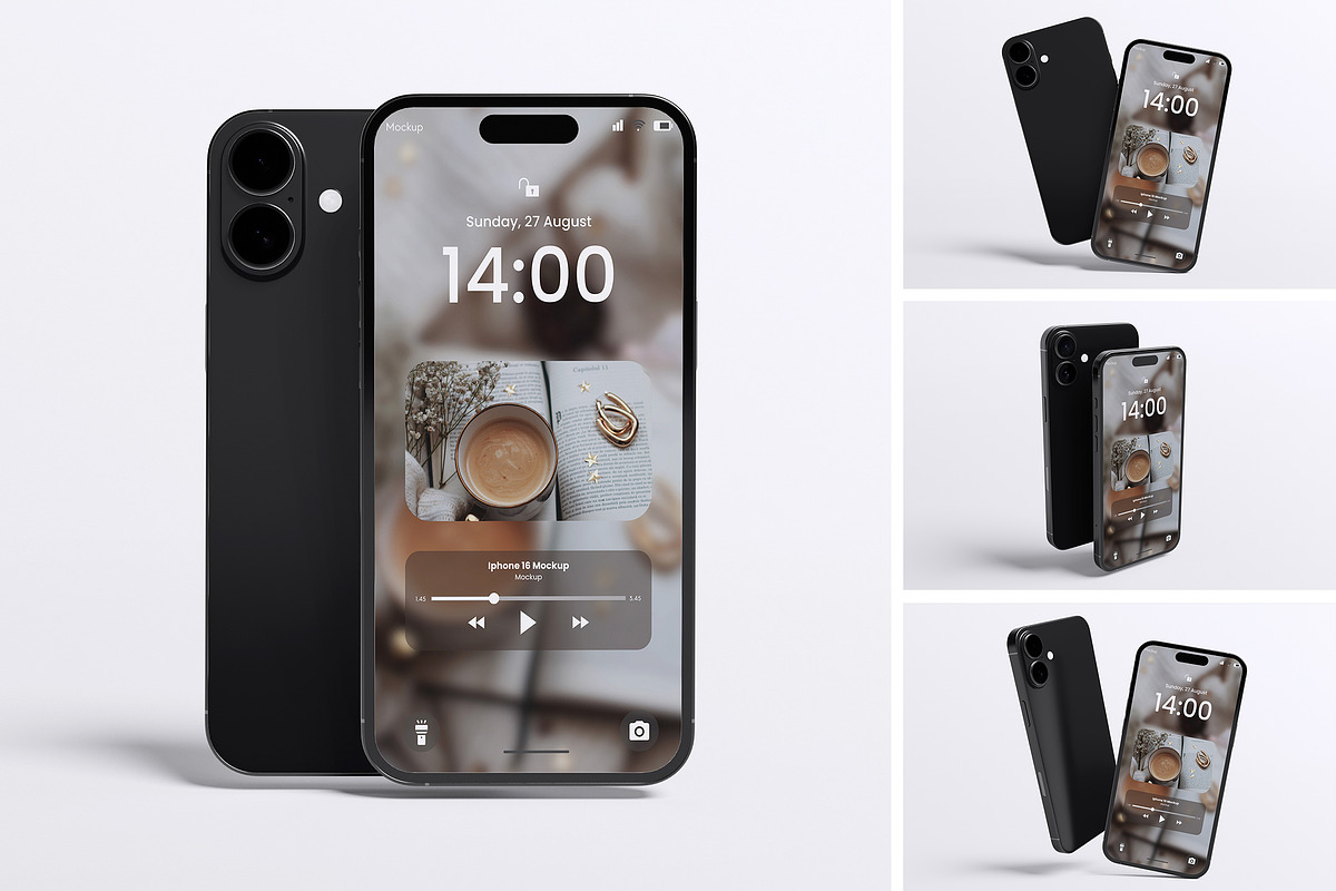 iPhone 16 Mockup, an iPhone Mockup by xavier_studio (Photo 1 of 5)