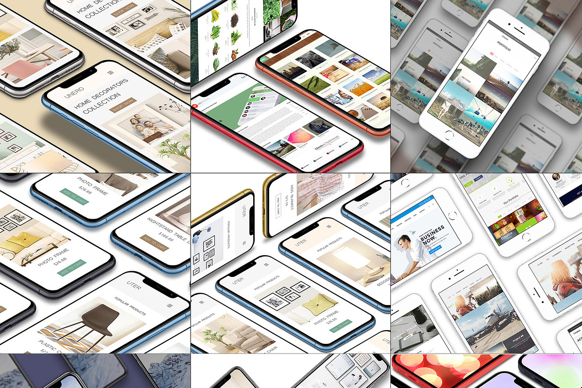 ALL 3D iPHONE MOCK-UP BUNDLE VOL-2, an iPhone Mockup by Graphicsworld125 (Photo 1 of 20)