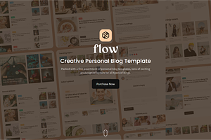 Flow - HTML Personal Blog Template, a HTML Template by AliThemes