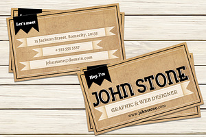 Vintage Business Card Template, a Business Card Template by Hotpin