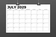 2029 11 x 17 Inch Calendar Template, a Stationery Template by Running With Foxes (Thumbnail 5 of 5)