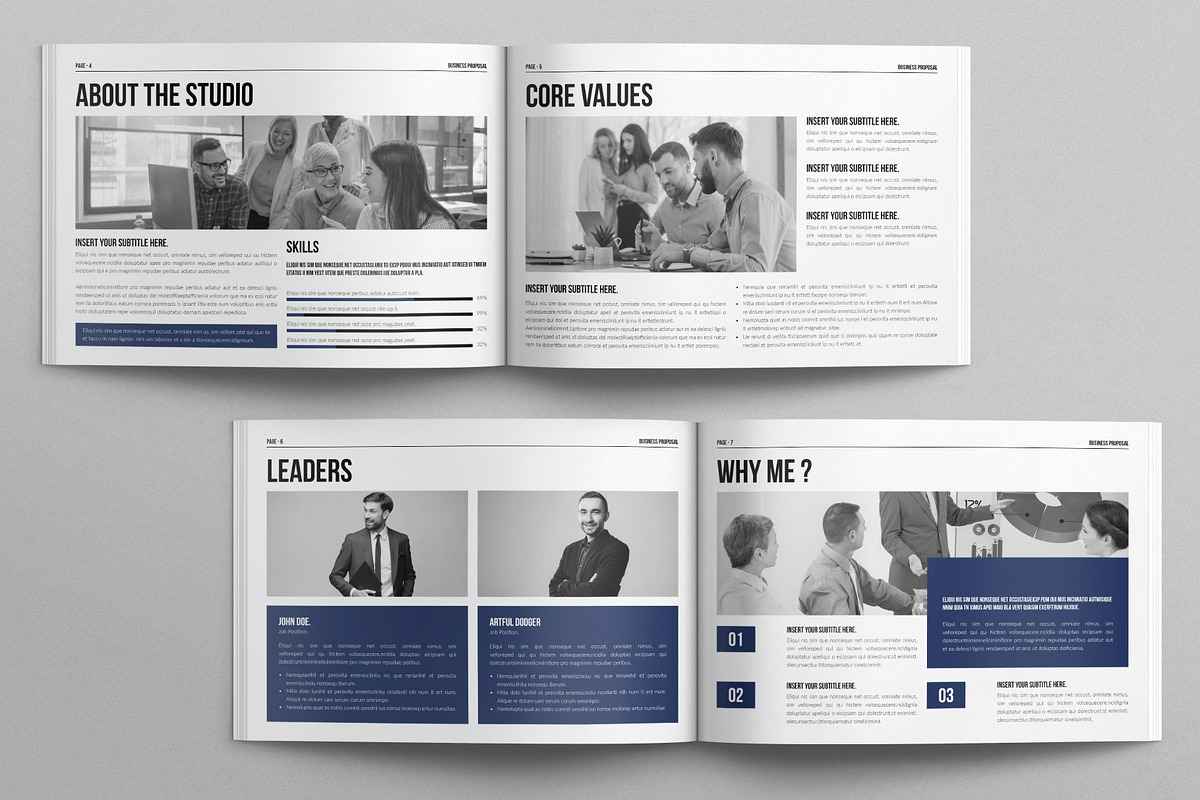 Business Proposal Template Landscape, a Brochure Template by E-Type (Photo 3 of 7)