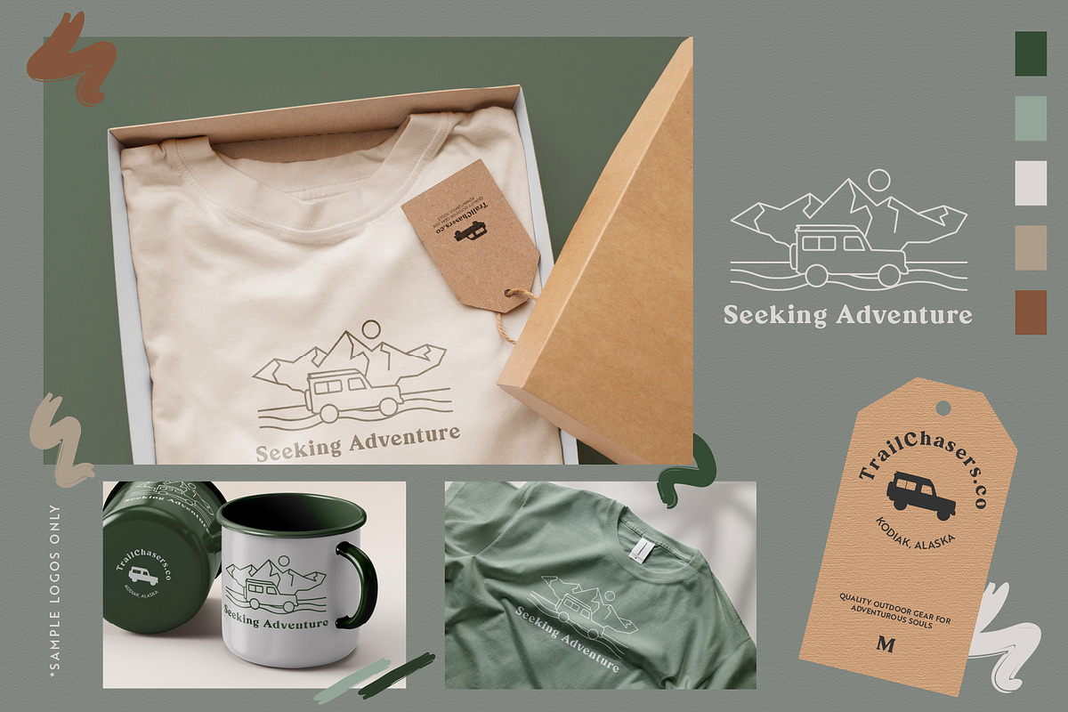 Adventure Line Art Graphic Set, a Branding & Logo Template by Ellen Carty Design (Photo 9 of 13)