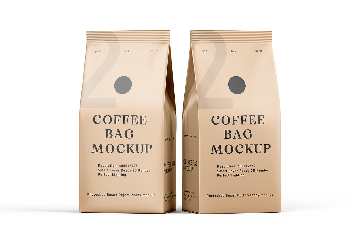 Coffee Bag Mockups, a Packaging Mockup by pixelmock (Photo 10 of 14)