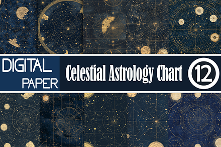 Celestial Astrology Chart, a Background Graphic by Printable Treasure
