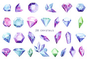 watercolor crystals, an Object Graphic by YuliaBiser (Thumbnail 1 of 4)