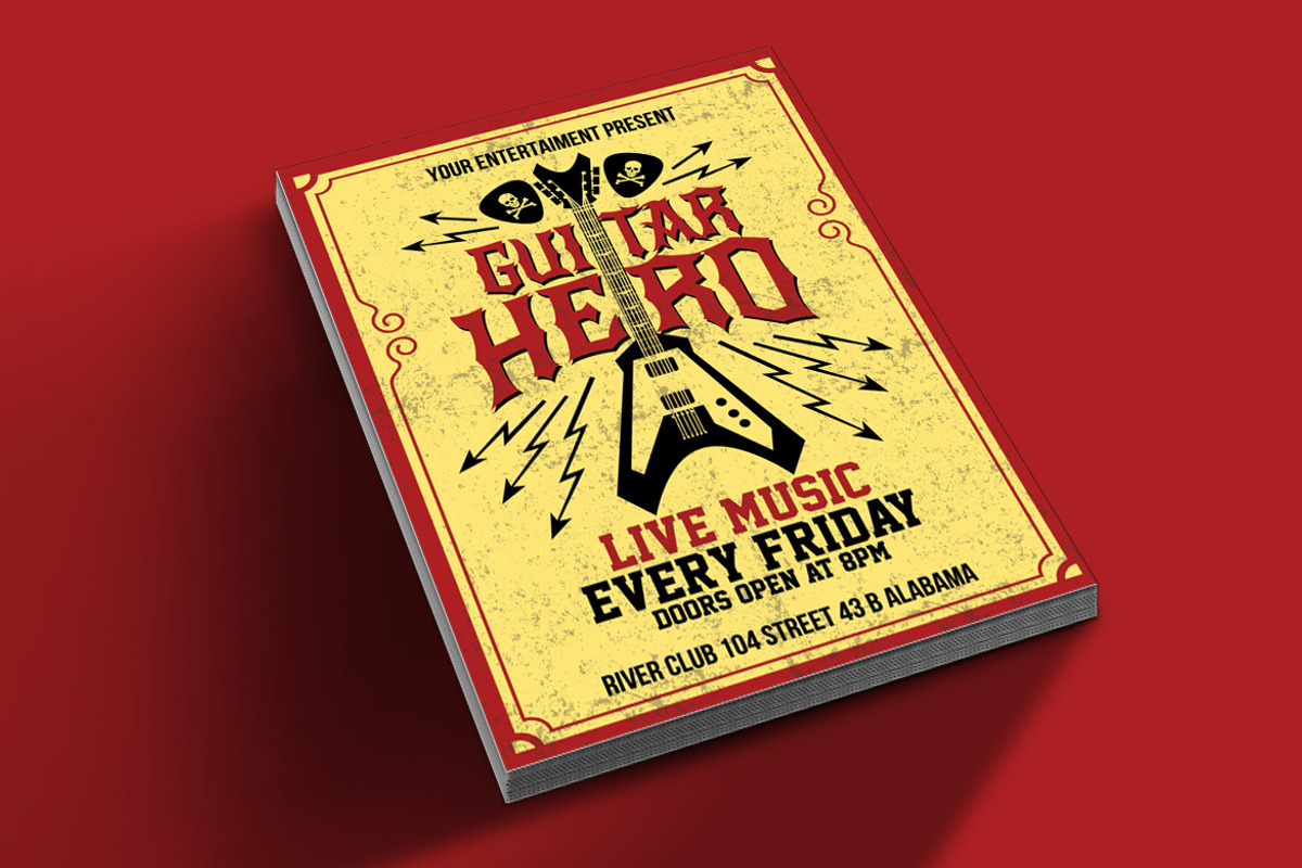 Guitar Event Flyer, a Flyer Template by Muhamad Iqbal hidayat (Photo 2 of 3)
