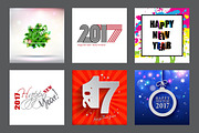 2017 Happy New Year Greeting Cards, a Background Graphic by GalaStudio (Thumbnail 6 of 10)