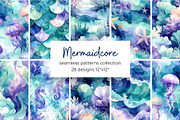 Mermaidcore Seamless Patterns, a Pattern Graphic by Anna Design Studio (Thumbnail 1 of 7)