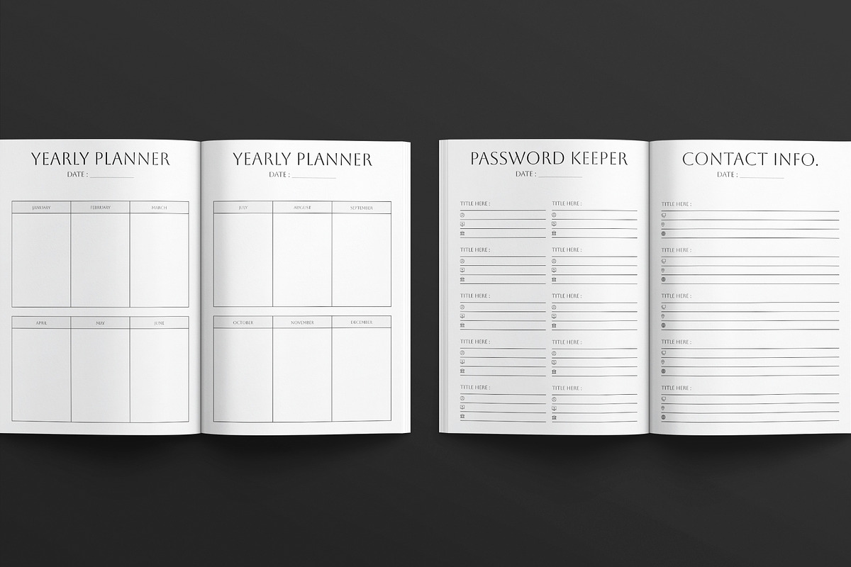 Digital Planner Template, a Brochure Template by E-Type (Photo 5 of 7)