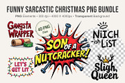 Funny Sarcastic Christmas PNG Bundle, an Illustration by Artnoy (Thumbnail 1 of 8)