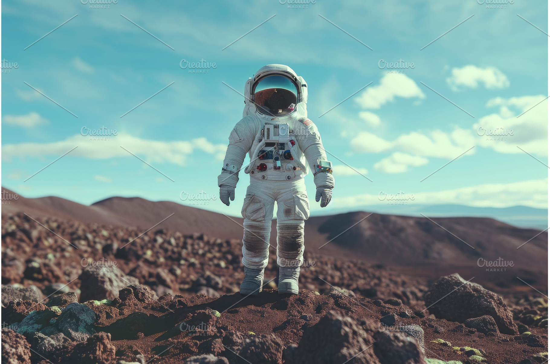 Space explorer in a full astronaut, a Technology Photo by Ylivdesign