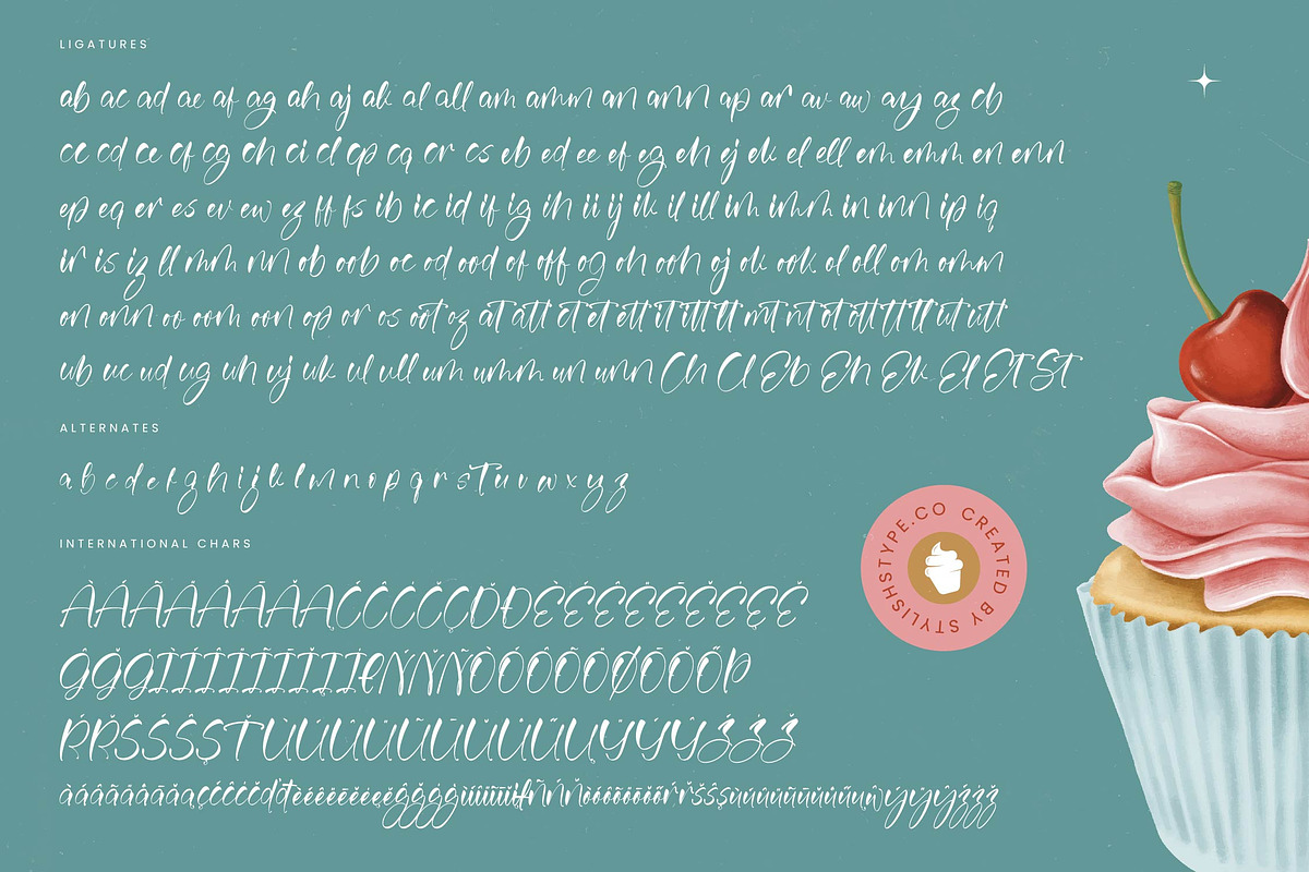 Delicate Cakes Quirky Handwritten, a Script Font by stylishtype.co (Photo 19 of 20)