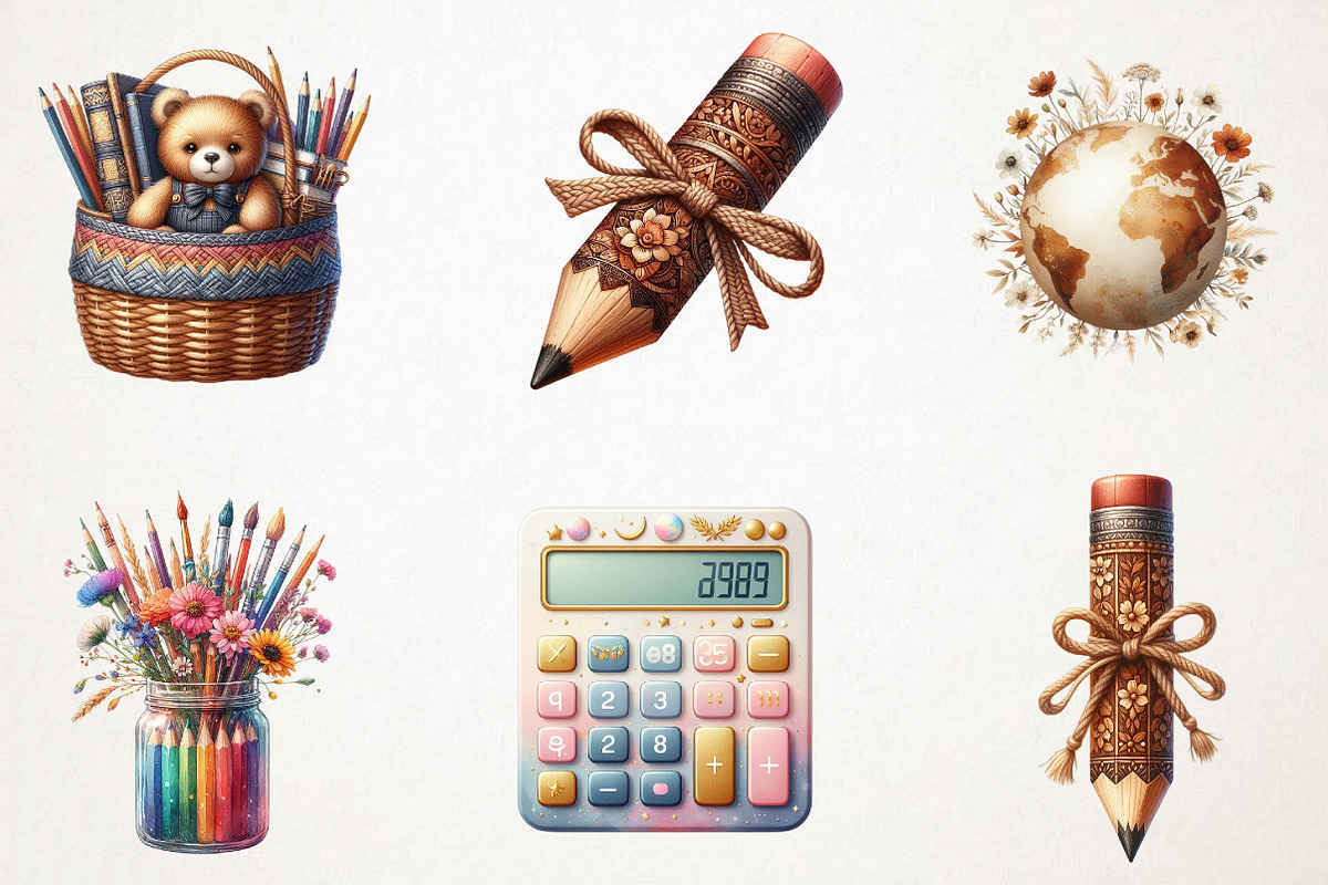 Boho Back To School Sublimation PNG, an Illustration by RobertsArt (Photo 6 of 7)
