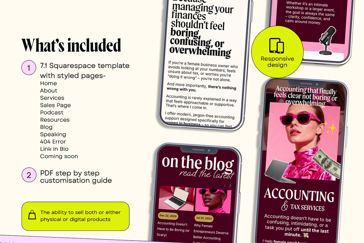 Chic Accountant Website Squarespace, a Squarespace Template by Template Twist Shop (Photo 4 of 11)