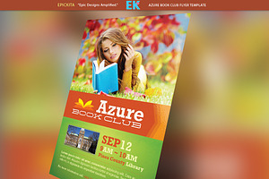 Azure Book Club Flyer Template