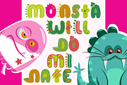 Monster Mash - Quirky Dino & Monster, a Font by PutraCetol Studio (Thumbnail 2 of 11)