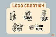 Vintage asian tigers bundle, an Object Graphic by Lisa Mill (Thumbnail 7 of 8)