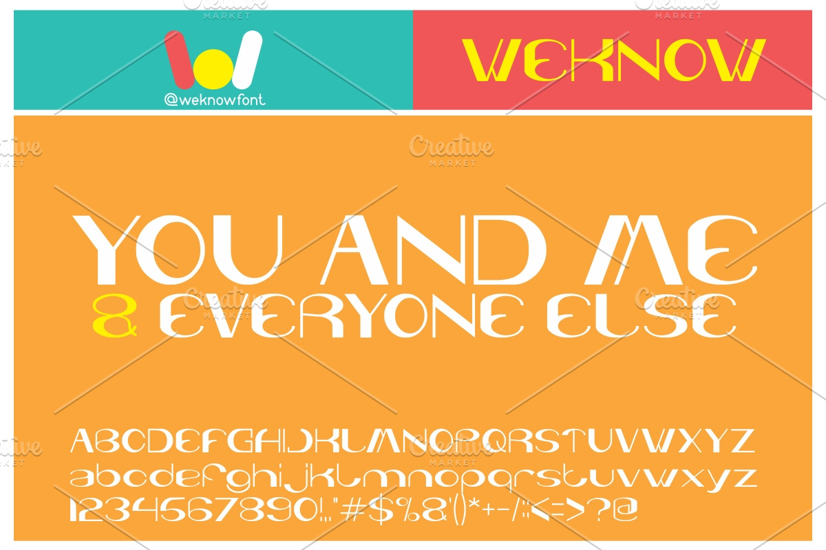 you and me and everyone else font, a Font by weknow (Photo 2 of 5)