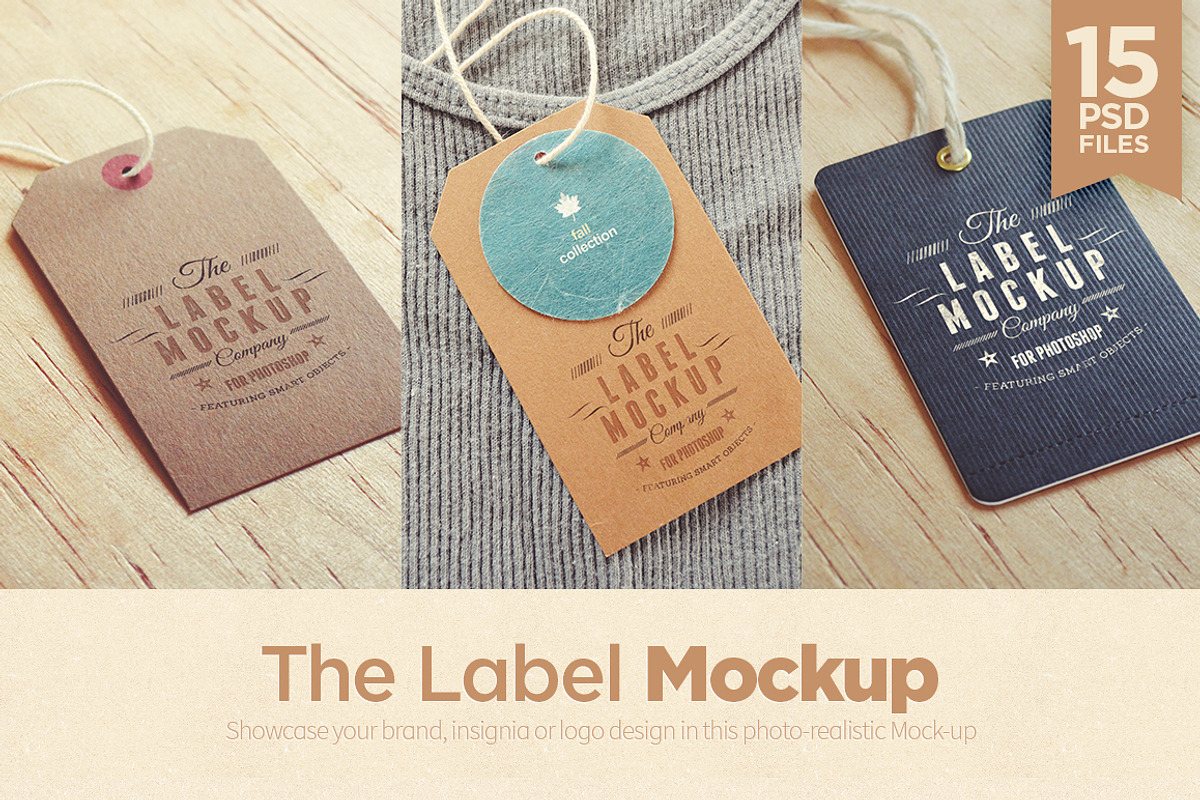 Tags / Labels Logo Mockup, a Mockup by eamejia (Photo 1 of 5)