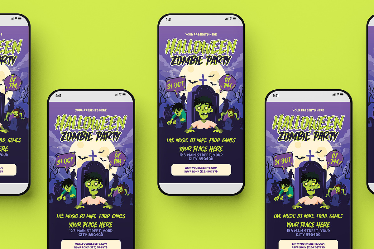 Halloween Party Flyer, a Flyer Template by Creativestoree (Photo 4 of 5)