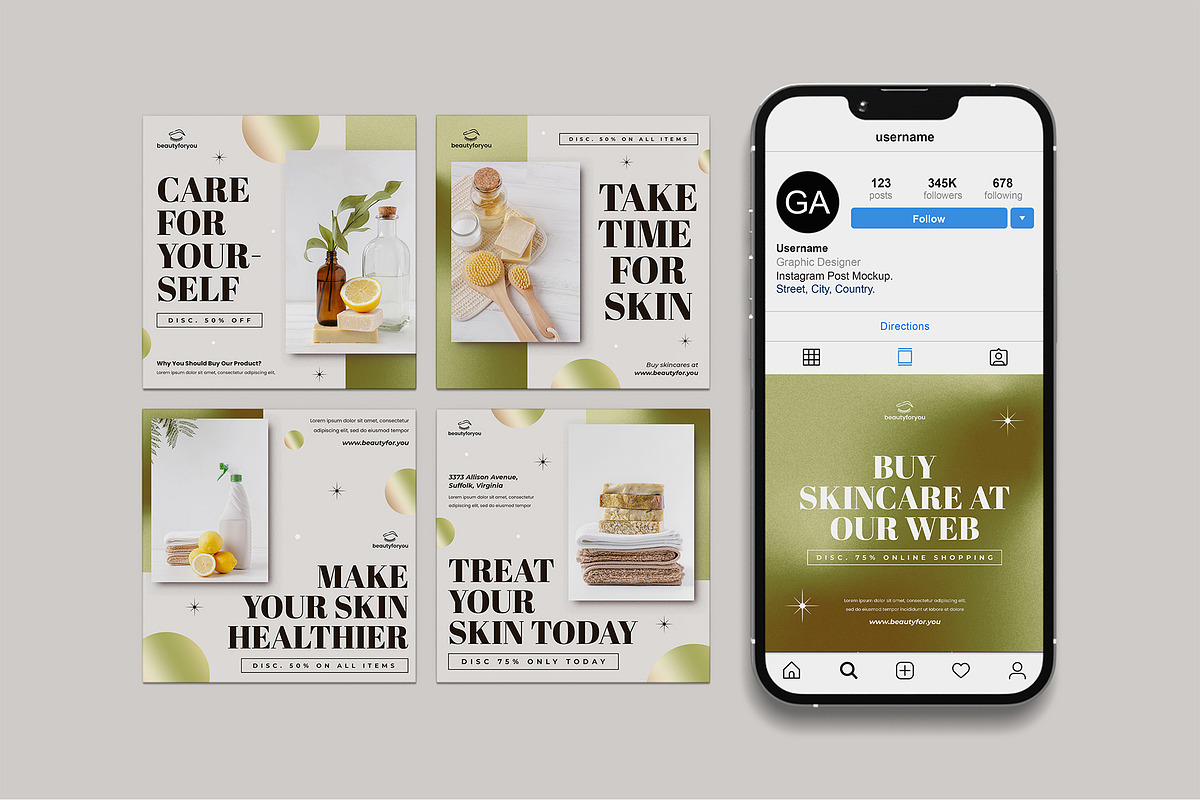 Instagram Post Mockup Bundles, an iPhone Mockup by Graphic Aesthetic (Photo 15 of 22)