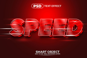 Speed 3D Editable Text Effect Style