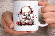 Whimsical Spring Lamb Clipart Bundle, an Illustration by Canvas Craft (Thumbnail 7 of 7)
