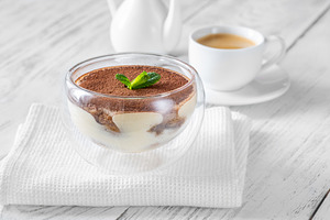 Classic Italian tiramisu, a Food & Drink Photo by Alexander Prokopenko