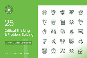 Critical Thinking & Problem Solving, an Outline Icon by IconBunny
